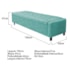 Calçadeira Baú King Everest P02 195 cm para cama Box Suede Azul Tiffany - Amarena Móveis