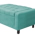 Calçadeira Baú King Everest P02 195 cm para cama Box Suede Azul Tiffany - Amarena Móveis