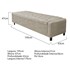 Calçadeira Baú King Everest P02 195 cm para cama Box Suede Bege - Amarena Móveis