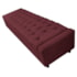 Calçadeira Baú King Everest P02 195 cm para cama Box Suede Bordô - Amarena Móveis