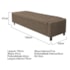 Calçadeira Baú King Everest P02 195 cm para cama Box Suede Marrom - Amarena Móveis