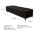 Calçadeira Baú King Everest P02 195 cm para cama Box Suede Preto - Amarena Móveis