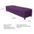 Calçadeira Baú King Everest P02 195 cm para cama Box Suede Roxo - Amarena Móveis