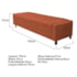 Calçadeira Baú King Everest P02 195 cm para cama Box Suede Terracota - Amarena Móveis