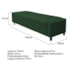 Calçadeira Baú King Everest P02 195 cm para cama Box Suede Verde - Amarena Móveis