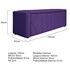 Calçadeira Baú King Minsk P02 195 cm para cama Box Corano Roxo - Amarena Móveis