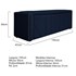 Calçadeira Baú King Minsk P02 195 cm para cama Box Suede Azul Marinho - Amarena Móveis