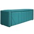 Calçadeira Baú King Minsk P02 195 cm para cama Box Suede Azul Turquesa - Amarena Móveis