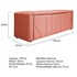 Calçadeira Baú King Minsk P02 195 cm para cama Box Suede Coral - Amarena Móveis