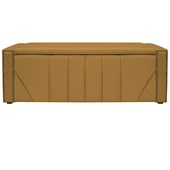 Calçadeira Baú King Minsk P02 195 cm para cama Box Suede Mostarda - Amarena Móveis