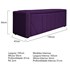 Calçadeira Baú King Minsk P02 195 cm para cama Box Suede Roxo - Amarena Móveis
