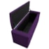 Calçadeira Baú King Minsk P02 195 cm para cama Box Suede Roxo - Amarena Móveis