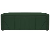 Calçadeira Baú King Minsk P02 195 cm para cama Box Suede Verde - Amarena Móveis