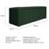 Calçadeira Baú King Minsk P02 195 cm para cama Box Suede Verde - Amarena Móveis