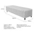 Calçadeira Baú Queen Everest P02 160 cm para cama Box Corano Branco - Amarena Móveis