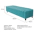 Calçadeira Baú Queen Everest P02 160 cm para cama Box Suede Azul Turquesa - Amarena Móveis