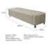 Calçadeira Baú Queen Everest P02 160 cm para cama Box Suede Bege - Amarena Móveis