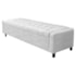 Calçadeira Baú Queen Everest P02 160 cm para cama Box Suede Branco - Amarena Móveis