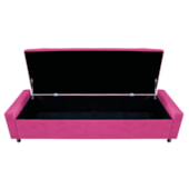 Calçadeira Baú Queen Everest P02 160 cm para cama Box Suede Pink - Amarena Móveis