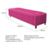 Calçadeira Baú Queen Everest P02 160 cm para cama Box Suede Pink - Amarena Móveis