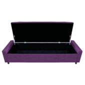 Calçadeira Baú Queen Everest P02 160 cm para cama Box Suede Roxo - Amarena Móveis