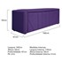 Calçadeira Baú Queen Minsk P02 160 cm para cama Box Corano Roxo - Amarena Móveis