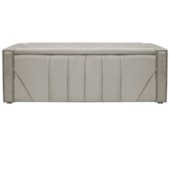 Calçadeira Baú Queen Minsk P02 160 cm para cama Box Linho Bege - Amarena Móveis
