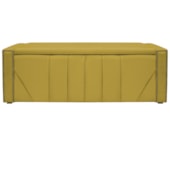 Calçadeira Baú Queen Minsk P02 160 cm para cama Box Suede Amarelo - Amarena Móveis