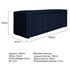 Calçadeira Baú Queen Minsk P02 160 cm para cama Box Suede Azul Marinho - Amarena Móveis