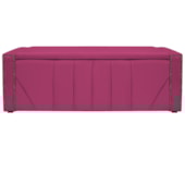 Calçadeira Baú Queen Minsk P02 160 cm para cama Box Suede Pink - Amarena Móveis