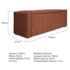 Calçadeira Baú Queen Minsk P02 160 cm para cama Box Suede Terracota - Amarena Móveis