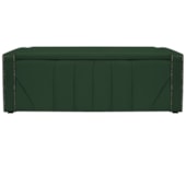 Calçadeira Baú Queen Minsk P02 160 cm para cama Box Suede Verde - Amarena Móveis