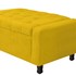 Calçadeira Baú Solteiro Everest P02 90 cm para cama Box Corano Amarelo - Amarena Móveis
