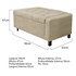 Calçadeira Baú Solteiro Everest P02 90 cm para cama Box Corano Bege - Amarena Móveis
