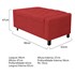 Calçadeira Baú Solteiro Everest P02 90 cm para cama Box Corano Vermelho - Amarena Móveis
