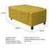 Calçadeira Baú Solteiro Everest P02 90 cm para cama Box Suede Amarelo - Amarena Móveis
