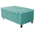 Calçadeira Baú Solteiro Everest P02 90 cm para cama Box Suede Azul Tiffany - Amarena Móveis