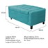 Calçadeira Baú Solteiro Everest P02 90 cm para cama Box Suede Azul Turquesa - Amarena Móveis