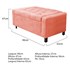 Calçadeira Baú Solteiro Everest P02 90 cm para cama Box Suede Coral - Amarena Móveis