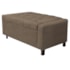 Calçadeira Baú Solteiro Everest P02 90 cm para cama Box Suede Marrom - Amarena Móveis