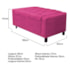 Calçadeira Baú Solteiro Everest P02 90 cm para cama Box Suede Pink - Amarena Móveis