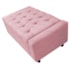 Calçadeira Baú Solteiro Everest P02 90 cm para cama Box Suede Rosa Bebê - Amarena Móveis