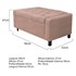 Calçadeira Baú Solteiro Everest P02 90 cm para cama Box Suede Rosê - Amarena Móveis