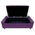 Calçadeira Baú Solteiro Everest P02 90 cm para cama Box Suede Roxo - Amarena Móveis