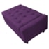 Calçadeira Baú Solteiro Everest P02 90 cm para cama Box Suede Roxo - Amarena Móveis