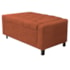 Calçadeira Baú Solteiro Everest P02 90 cm para cama Box Suede Terracota - Amarena Móveis