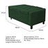 Calçadeira Baú Solteiro Everest P02 90 cm para cama Box Suede Verde - Amarena Móveis