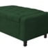 Calçadeira Baú Solteiro Everest P02 90 cm para cama Box Suede Verde - Amarena Móveis