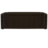 Calçadeira Baú Solteiro Minsk P02 90 cm para cama Box Corano Marrom - Amarena Móveis