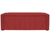 Calçadeira Baú Solteiro Minsk P02 90 cm para cama Box Corano Vermelho - Amarena Móveis